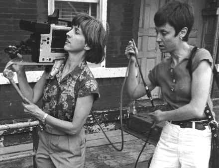 Eleanor Boyer (left) and Karen Peugh shoot some video footage. Photo is courtesy of Eleanor Boyer.